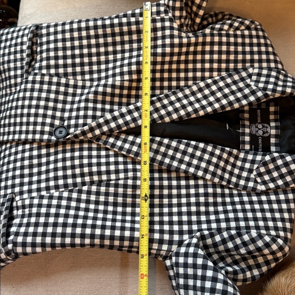 Hipchik Couture | Checkered Plaid real  Glitter Blazer - Picture 7 of 9
